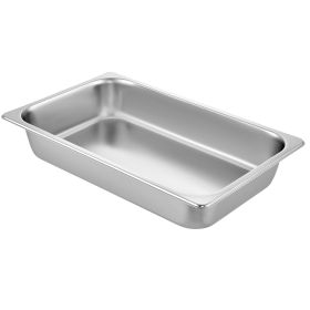 6 Pack Steam Table Pans 20.9 x 12.8 x 3.9 Inch Deep Steam Table Pan Full Size 13L Deep Food Container Stainless Steel Oven Tray Hotel Pans Anti-J