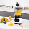 Professional Blender With Shield, Commercial Countertop Blenders, 68 Oz Jar Blender Combo, Stainless Steel 9 Speed & 5 Functions Blender, For Sha