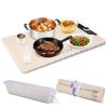 Food Warming Mat 23.6X15.8In 300W Fast Heating Electric Silicone Food Warmer With 14 Temp Levels 10Hrs Timer Settings Roll-Up Portable Hot Plates