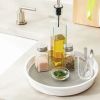 10" Lazy Susan Turn Table: Non-Slip Kitchen Organizer, Spice & Pantry Storage, White Plastic